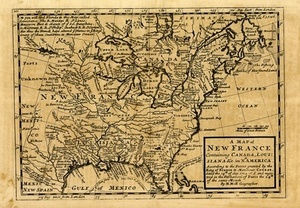 A Map of New France Containing Canada, Louisiana & c. in Nth. America.