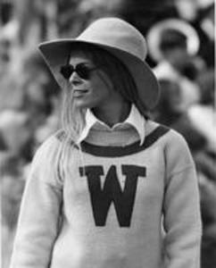 A female cheerleader, 1969