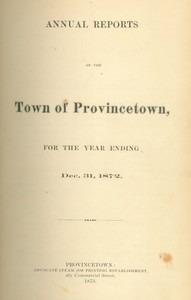 Annual Town Report - 1872