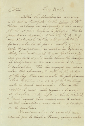 Letter from Rembrandt Peale to Henry Paul Beck, 1847 March 15