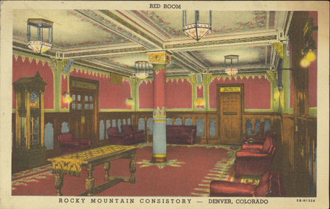 Red Room of Rocky Mountain Consistory, Denver, Colorado