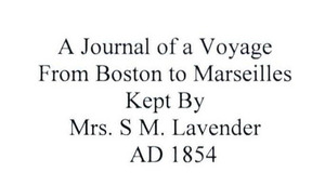 A Journal of a Voyage