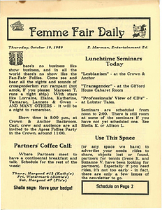 Femme Fair Daily (October 19, 1989)