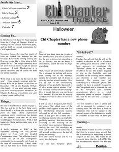 Chi Chapter Tribune Vol. 37 Iss. 10 (October, 1998)