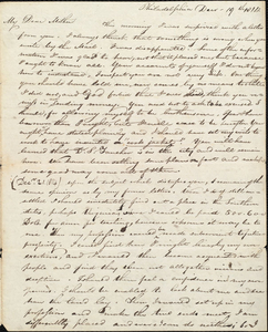 Letter from John Fothergill Waterhouse to Elizabeth (Oliver) Waterhouse