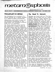 Metamorphosis Vol. 3, No. 5 (October 1984)