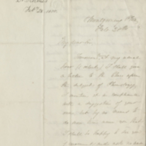 Letter from Oliver Wendell Holmes to John Collins Warren