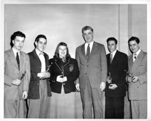 Members of Suffolk University's Walter Burse Debating Society, circa 1953