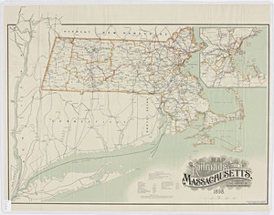 Map of the railroads of the state of Massachusetts: accompanying the report of the Railroad Commissioners