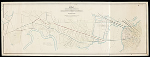 Map showing proposed location of the Broadway horse railroad, Cambridge / W.A. Mason and W.S. Barbour, engineers.