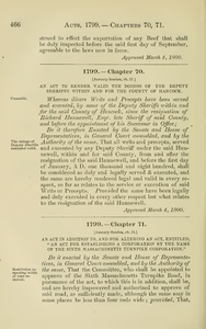 1799 Chap. 0071 An Act In Addition To, And For Altering An Act, Entitled, "An Act For Establishing A Corporation By The Name Of The Sixth Massachusetts Turnpike Corporation."