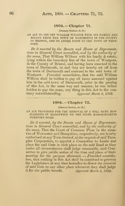 1804 Chap. 0072 An Act Providing For The Removal Of A Toll Gate Now Standing In Greenwich On The Sixth Massachusetts Turnpike Road.