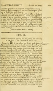 1808 Chap. 0040. An Act To Incorporate Shubael Bell And Others Into A Society By The Name Of The Charitable Irish Society.