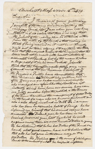 Hezekiah Wright Strong letter to unidentified recipient, 1839 November 15