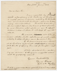 Dana Clayes letter to Heman Humphrey, 1824 June 21