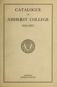 Amherst College Catalog 1916/1917