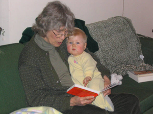 Grandma polly and her new granddaughter