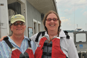 Jennifer & Susan go boating