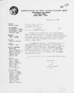 Letter from Thaddeus Buczko to Paul E. Tsongas