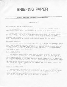 Briefing Paper, March 12, 1982