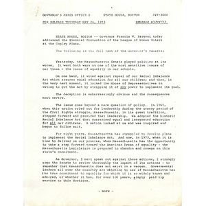 Press release, May 24, 1973.