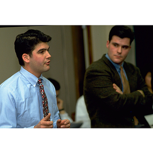 Co-op student speaking at an event