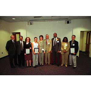 21st Century Scholarship award recipients and representatives from the Office of University Development pose together