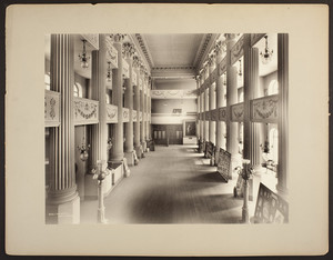 Interior view of Boston Museum Hall, Tremont Street