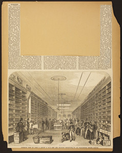 Interior view of John P. Jewett & Co.'s new and spacious bookstore, No. 117 Washington Street, Boston
