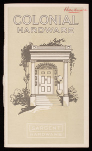 Colonial hardware, Sargent Hardware, Sargent & Company, New Haven, Connecticut