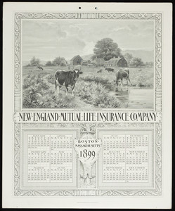 Calendar for New England Mutual Life Insurance Co., Post Office Square, Boston, Mass., 1899