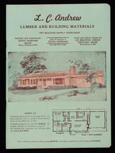1957 building supply catalogue, L.C. Andrew lumber and building materials, L.C. Andrew, South Windham, Maine