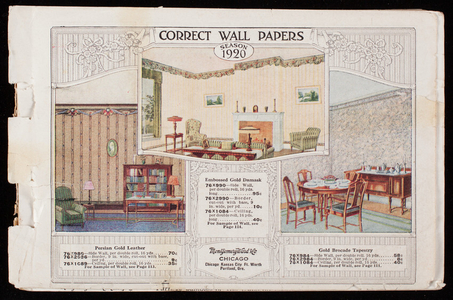 Correct wall papers, season 1920, Montgomery Ward & Co., Chicago, Illinois
