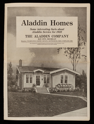 Aladdin Homes, some interesting facts about Aladdin Service for 1922, The Aladdin Co., Bay City, Michigan