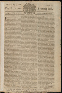 The Boston Evening-Post, 25 July 1768