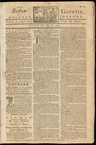 The Boston-Gazette, and Country Journal, 8 July 1771