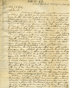 Letter from Benjamin Smith Lyman to Prof. J. P. Lesley