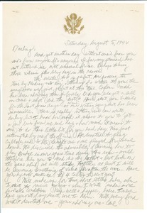 Letter from Carl Henry to Edith Henry
