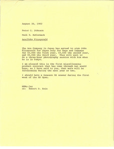 Memorandum from Mark H. McCormack to Peter C. Johnson