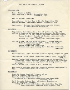 Resume for Jeanne L. Dailey