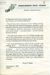 To Massachusetts State College men and women in the armed services