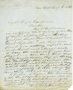 Letter from Joseph Limeburner to Joseph Lyman