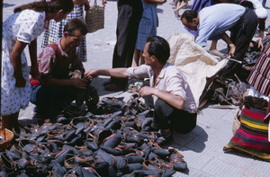 Sandals at Ohrid market