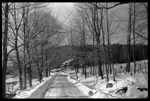 Chestnut Hill Road under snow, on the way to Montague Farm commune