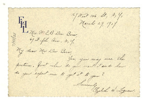 Letter from Elizabeth H. Loguen to W. E. B. Du Bois