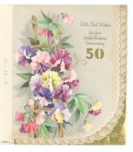 Anniversary card from H. H. and Lucile Stroug to W. E. B. and Nina Du Bois