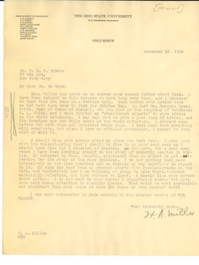 Letter from Herbert A. Miller to W. E. B Du Bois