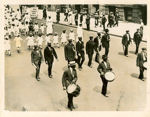 W. E. B. Du Bois marching on Fifth Avenue, July 29, 1917 in anti-lynching parade