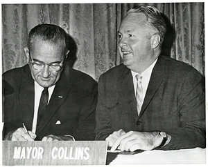 President Lyndon B. Johnson and Mayor John F. Collins