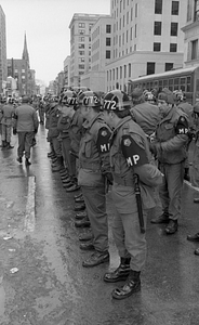 77nd Military Police officers lined up on Berkeley Street